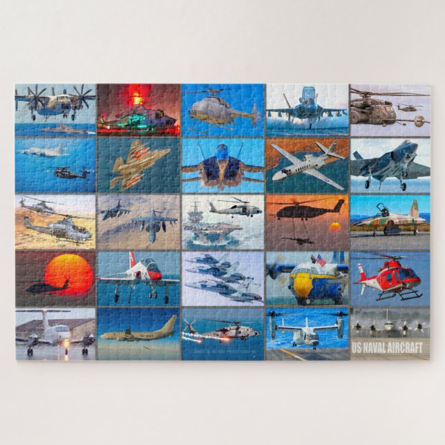 US NAVAL AIRCRAFT “MONTAGE” JIGSAW PUZZLE (Horizontal)