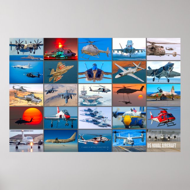 US NAVAL AIRCRAFT “MONTAGE” POSTER (Front)
