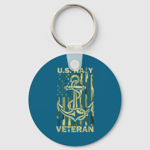 Us naval veteran flag camouflage american patrioti keychain