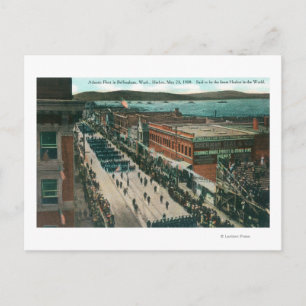 US Navy Atlantic Fleet in Harbour Postcard