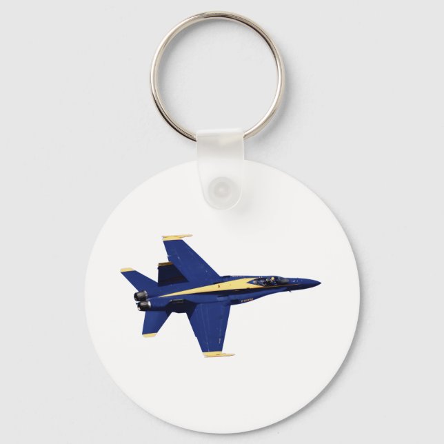 US NAVY Blue Angels In Flight at Fleet Week Keychain (Front)