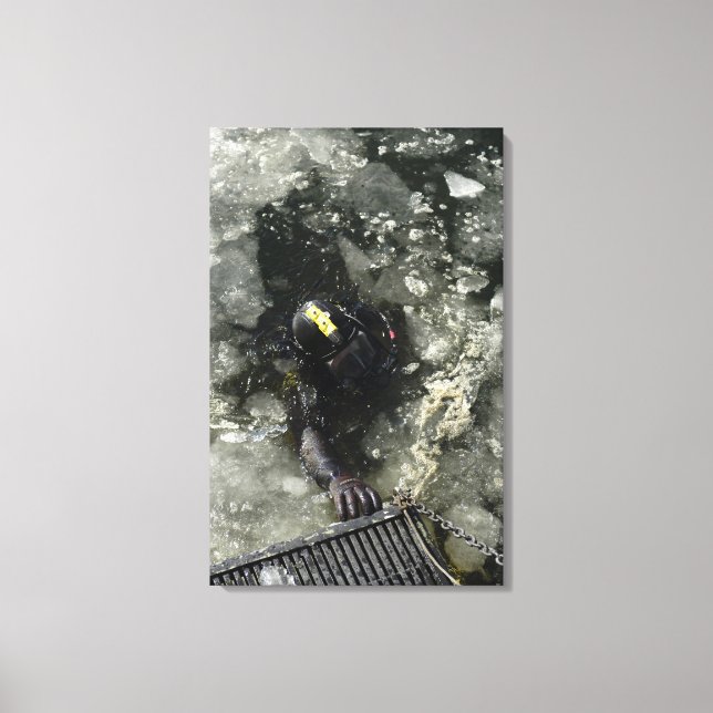 US Navy Diver Canvas Print (Front)
