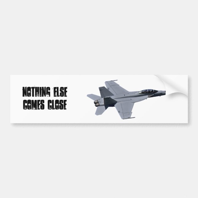 US Navy F-18 Super Hornet Bumper Sticker (Front)