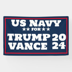 US NAVY for Trump Vance 2024 Banner