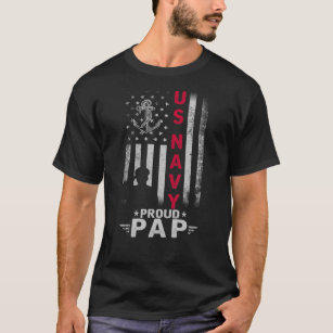  US Navy Proud Pap US Flag Patriotic Navy Gift for T-Shirt