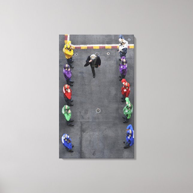 US Navy rainbow sideboys Canvas Print (Front)