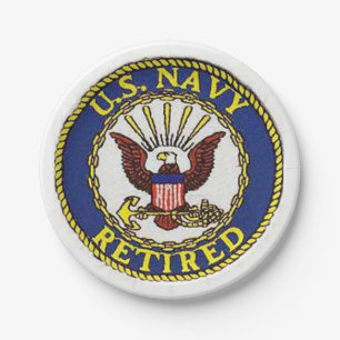 US Navy Retired Paper plates