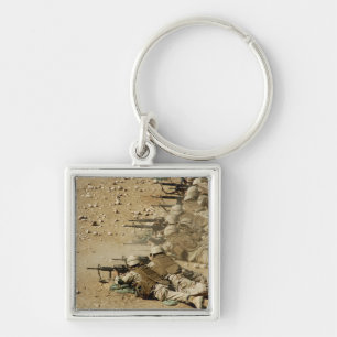 US Navy Seabees fire M-4 and M-16A2 rifles Keychain