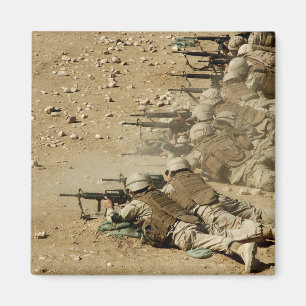 US Navy Seabees fire M-4 and M-16A2 rifles Magnet