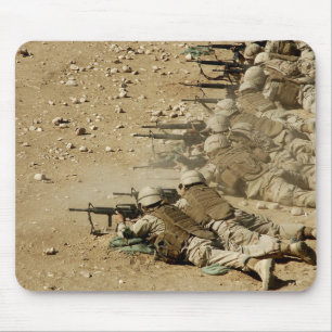 US Navy Seabees fire M-4 and M-16A2 rifles Mouse Pad