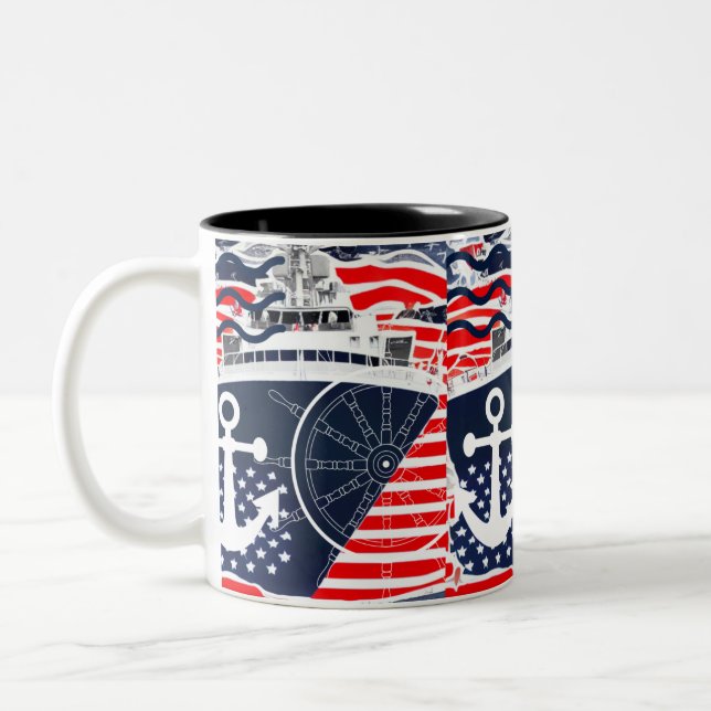 US Navy Two-Tone Coffee Mug (Left)