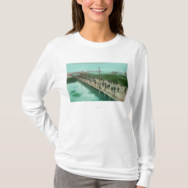 US Navy Yard Workers Off to Work T-Shirt (Front)