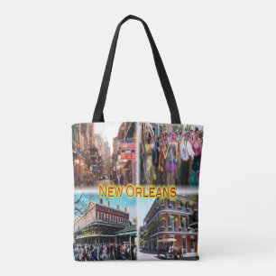 US New Orleans - Bourbon Street - Mardi Gras - Tote Bag