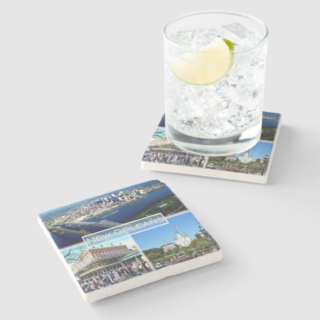 US New Orleans - Central Business District - Stone Coaster (Side)