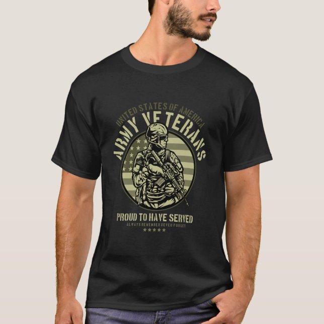 US Of America Army Veterans T-Shirt (Front)