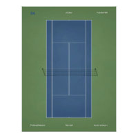 US Open Tennis Court Illustration