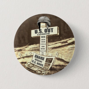 US OUT of WAR 2 Inch Round Button