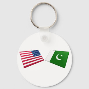 US & Pakistan Flags Keychain