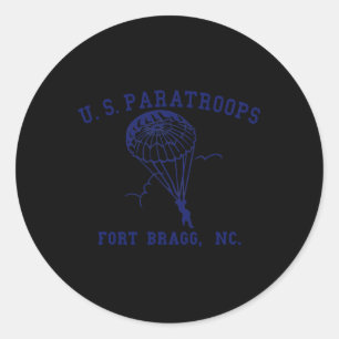 Us Paratroops Fort Bragg Nc Ww2 Classic Round Sticker