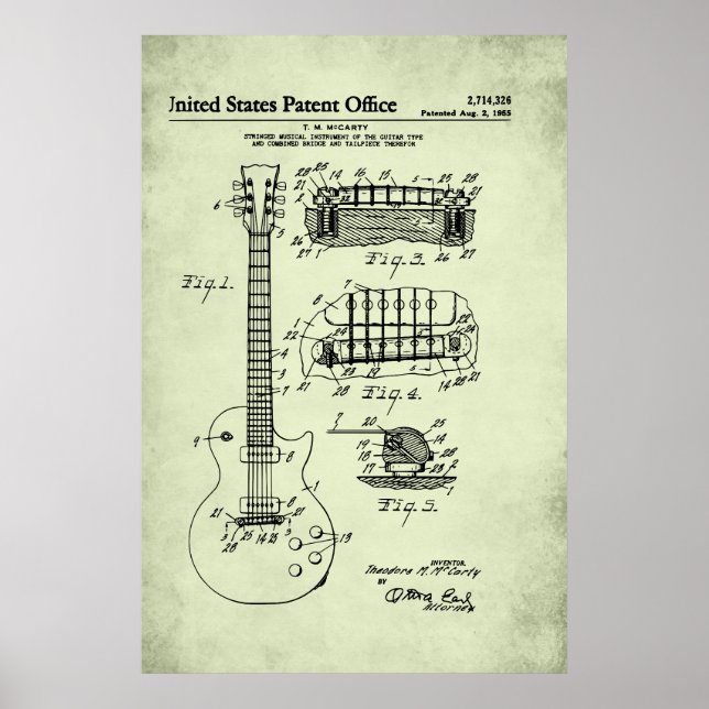 US Patent - Acoustic Guitar Poster (Front)