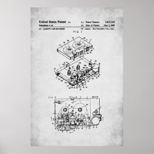 US Patent - Cassette Player Poster