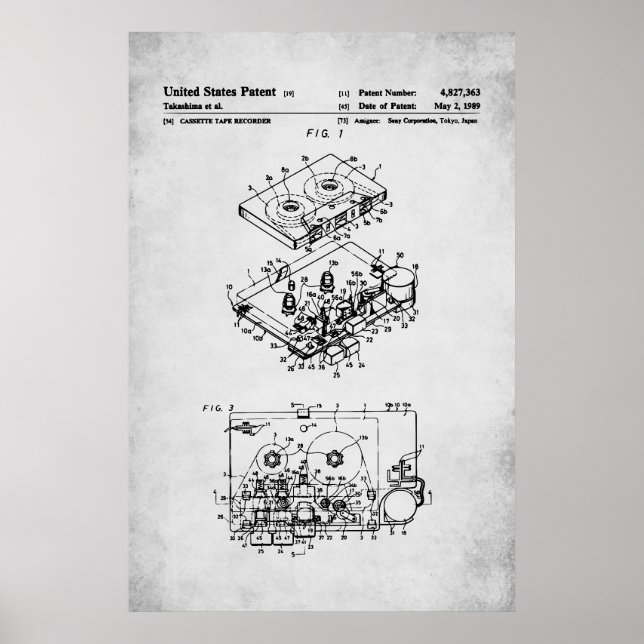 US Patent - Cassette Player Poster (Front)