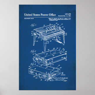 US Patent - Electric Piano Poster