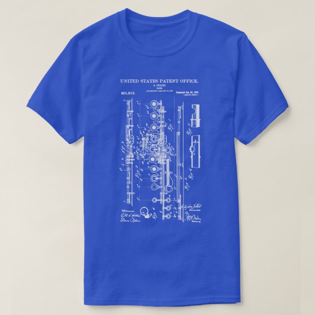 US Patent Flute T-Shirt (Design Front)