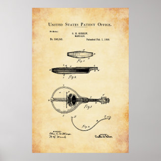 US Patent - Mandolin Poster
