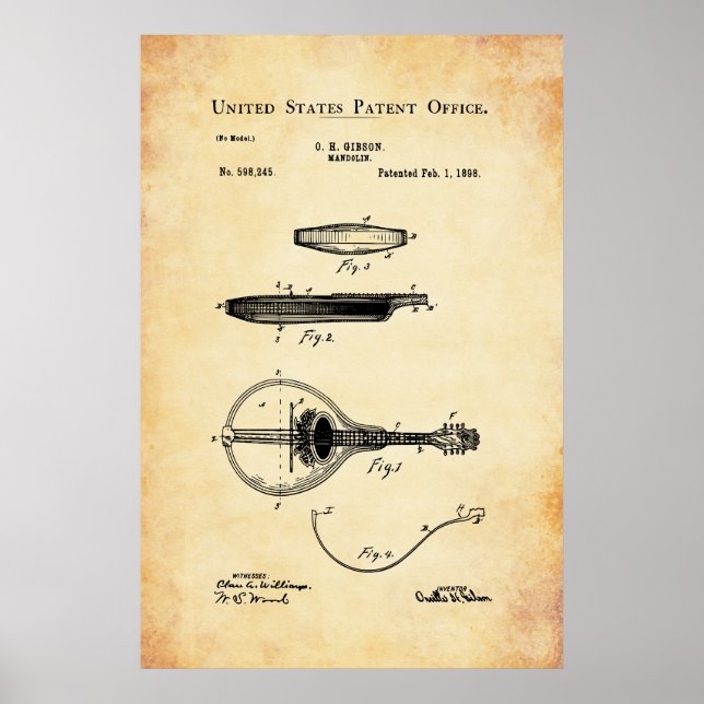 US Patent - Mandolin Poster (Front)