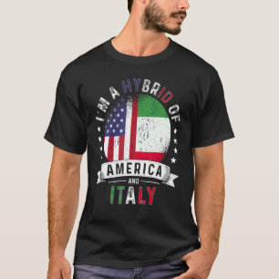 US Patriot Italy Flag American Italian Grown T-Shirt