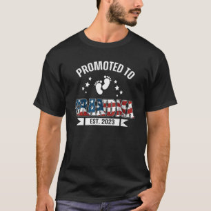 US Patriotic Grandma 2023 Shirt, Promoted To Grand T-Shirt