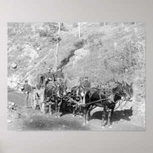 US Paymaster and Guards on Deadwood Road Poster