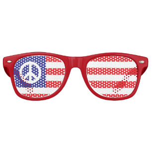 US Peace Flag Retro Sunglasses