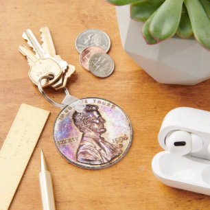 US Penny Copper Coin Keychain