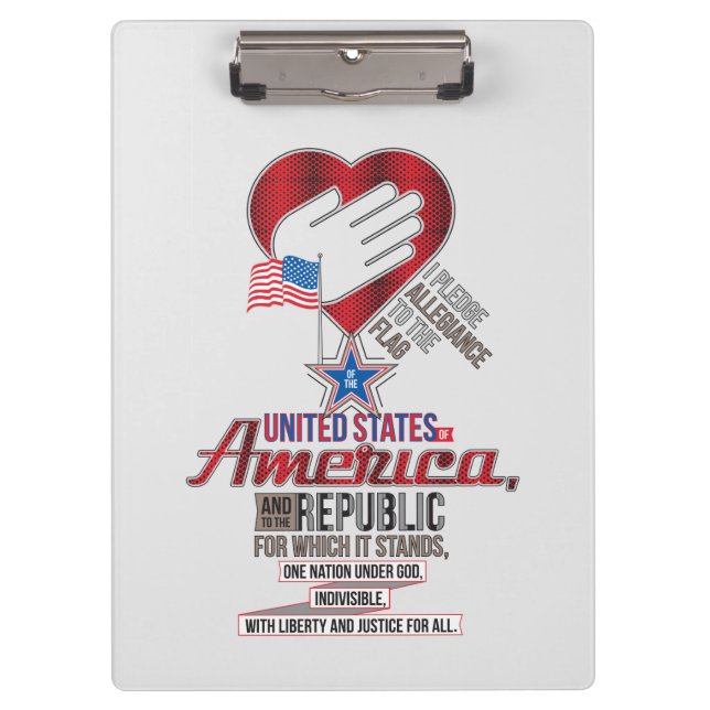US Pledge of Allegiance Clipboard (Front)