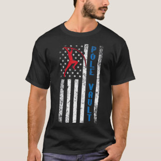 US Pole Vaulter American Pole Vault Flag T-Shirt