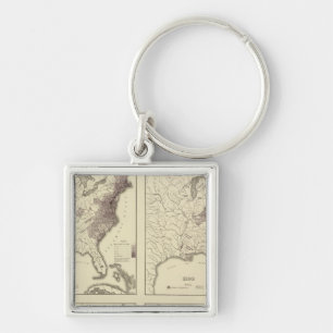 US Population 1790-1820 Keychain