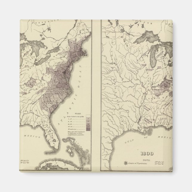 US Population 1790-1820 Magnet (Front)