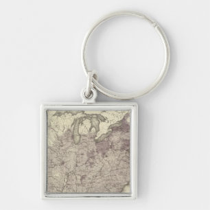 US Population 1850 Keychain