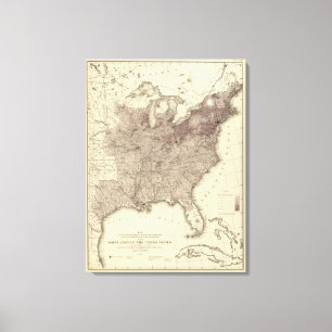 US Population 1860 Canvas Print