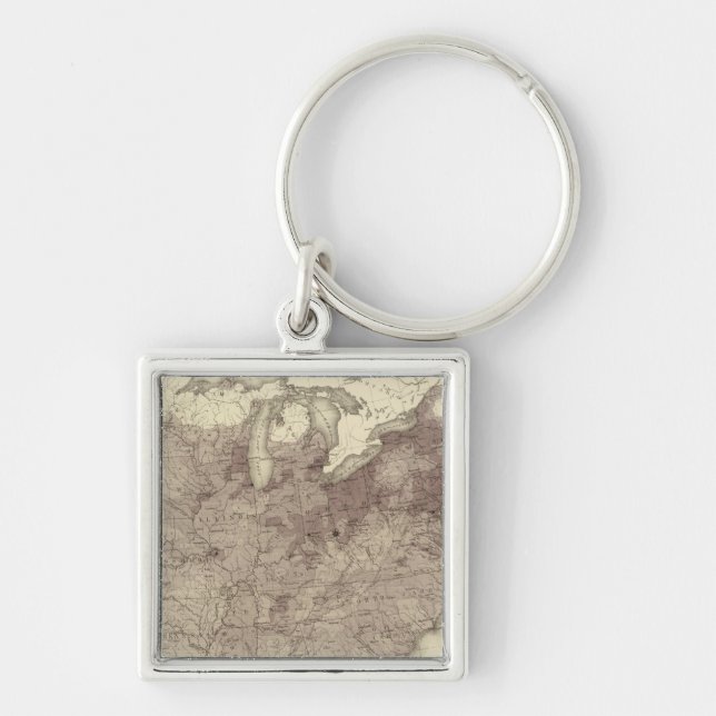 US Population 1860 Keychain (Front)