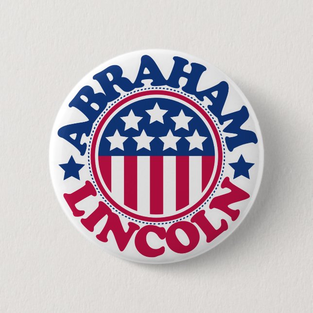 US President Abraham Lincoln 2 Inch Round Button (Front)