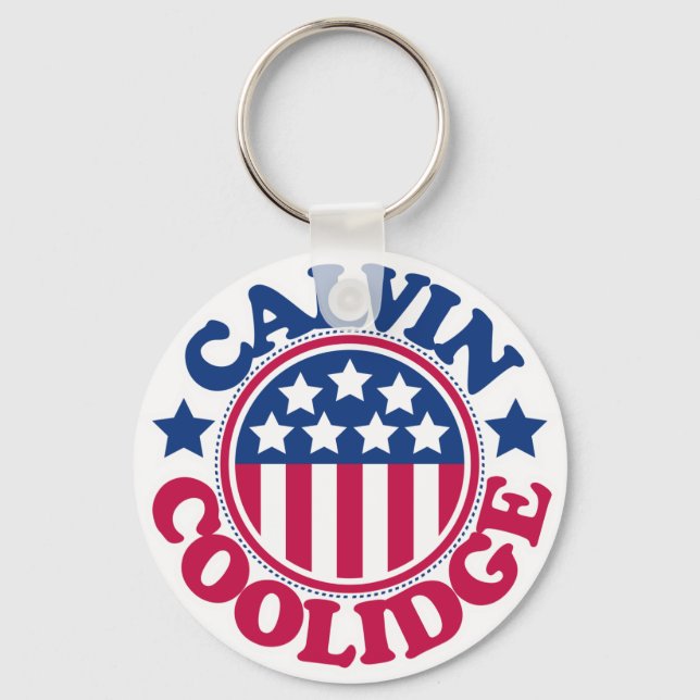US President Calvin Coolidge Keychain (Front)
