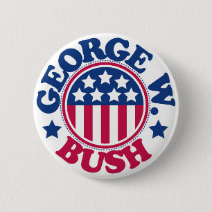 US President George W Bush 2 Inch Round Button