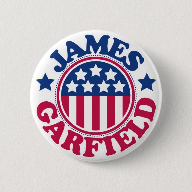 US President James Garfield 2 Inch Round Button (Front)