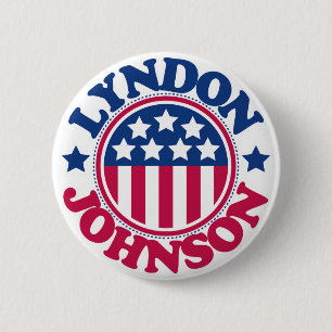 US President Lyndon Johnson 2 Inch Round Button