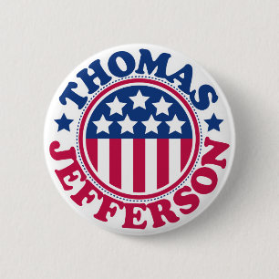 US President Thomas Jefferson 2 Inch Round Button