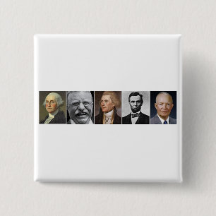 US Presidents 2 Inch Square Button