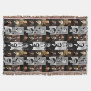 US Presidents Plus Hamilton and Franklin History Throw Blanket